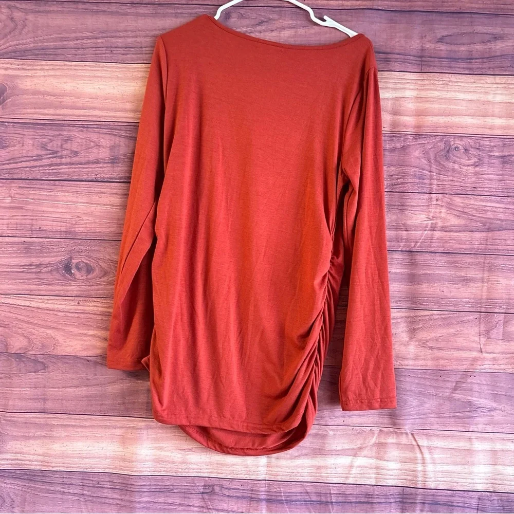 GINKANA Maternity Shirts Square Neck Slim Fit Tee Top Pregnancy - Picture 3 of 8